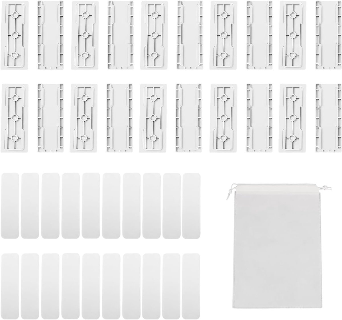 Stekkerhouders - Stopcontact clips - Kabel Organisatie - Zelfklevend - 10 stuks - Wit