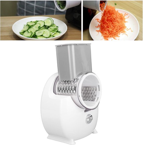Elektrische Rasp - Keukenmachine Snijder - Groenten Voorbereiden - Eén Knop Bediening - 1.4 Kilogram - Zilver — afbeelding 5