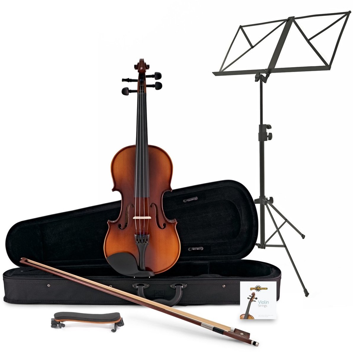 Fullsize Studieviool + Accessoirepakket van Gear4music, Antique fade