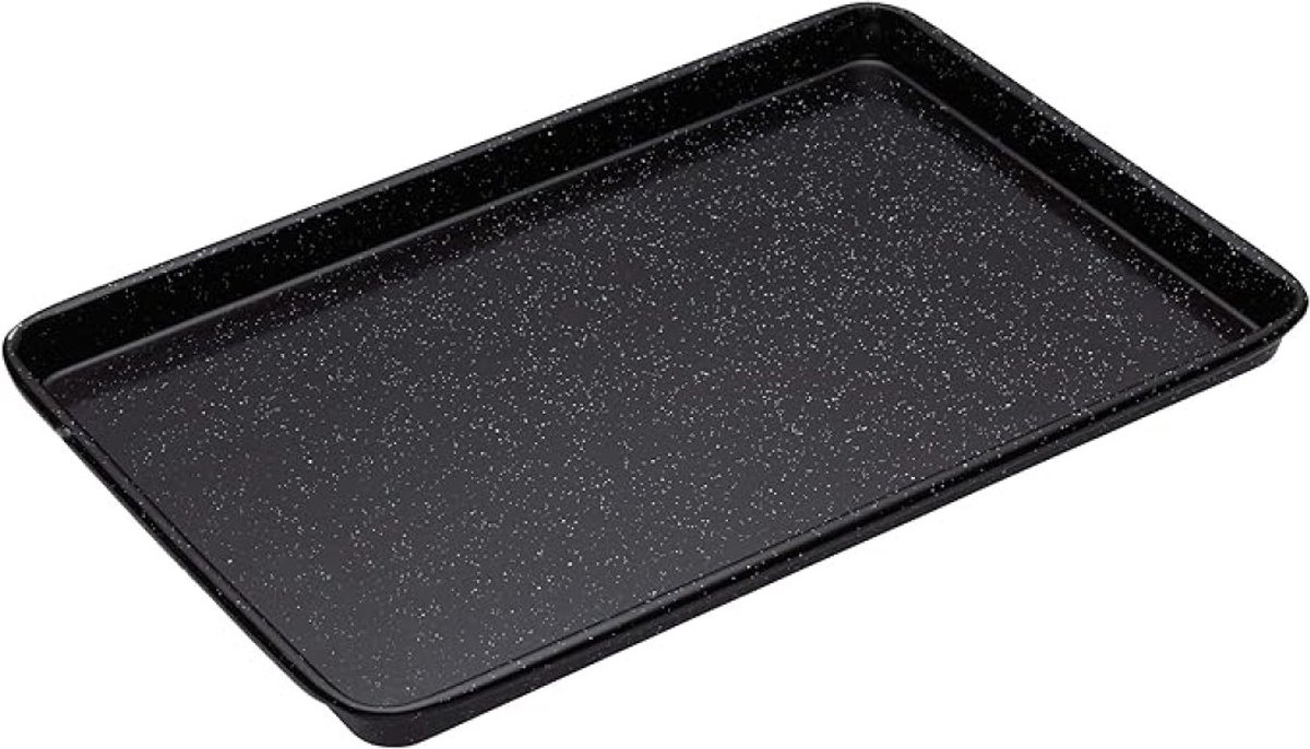 Grote geëmailleerde bakplaat, krasbestendig, 39x27 cm