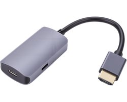 HDMI naar USB-C Video Display Adapter voor AR-bril, 4K@60Hz, Geschikt voor XREAL One, RayNeo en Switch 2, Draagbare Interface