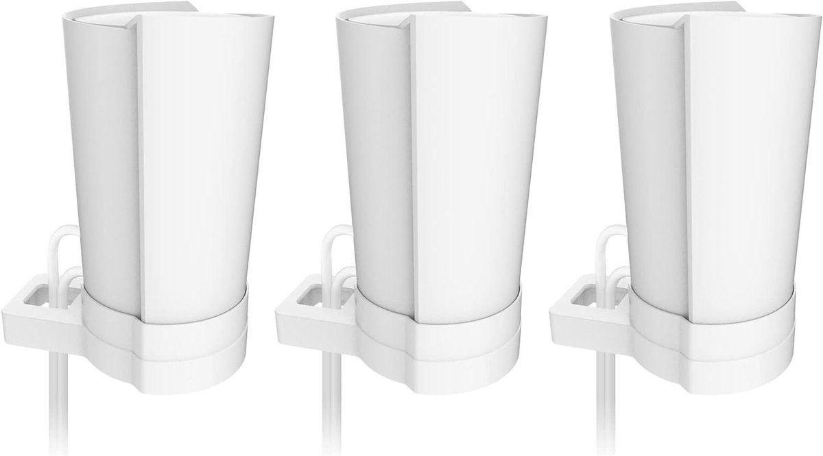 WiFi Router Muurbeugel - Router Houder - Netwerk Organisatie - Met Kabelbeheer - 10 x 3 x 7 cm - Wit