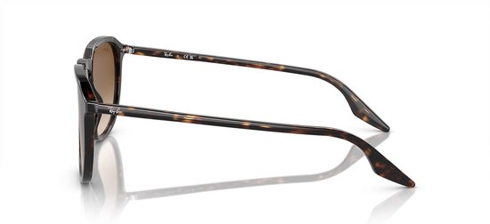 Vierkante Zonnebril Havana Transparant Bruin 55mm - Klassiek Model met Keyhole Brug — afbeelding 5