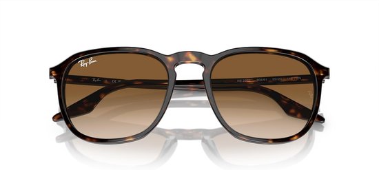 Vierkante Zonnebril Havana Transparant Bruin 55mm - Klassiek Model met Keyhole Brug — afbeelding 3