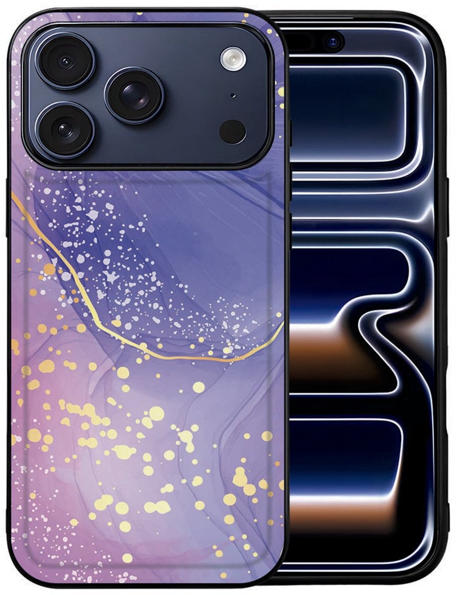 Watercolor Paars Backcover Hoesje iPhone 17 Pro