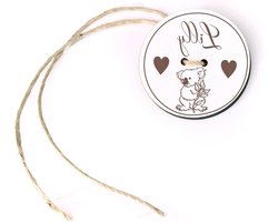 Schulbeutel hanger met naam en koala-motief - kindergeschenk eerste schooldag suikerzak decoratie Ø 5 cm