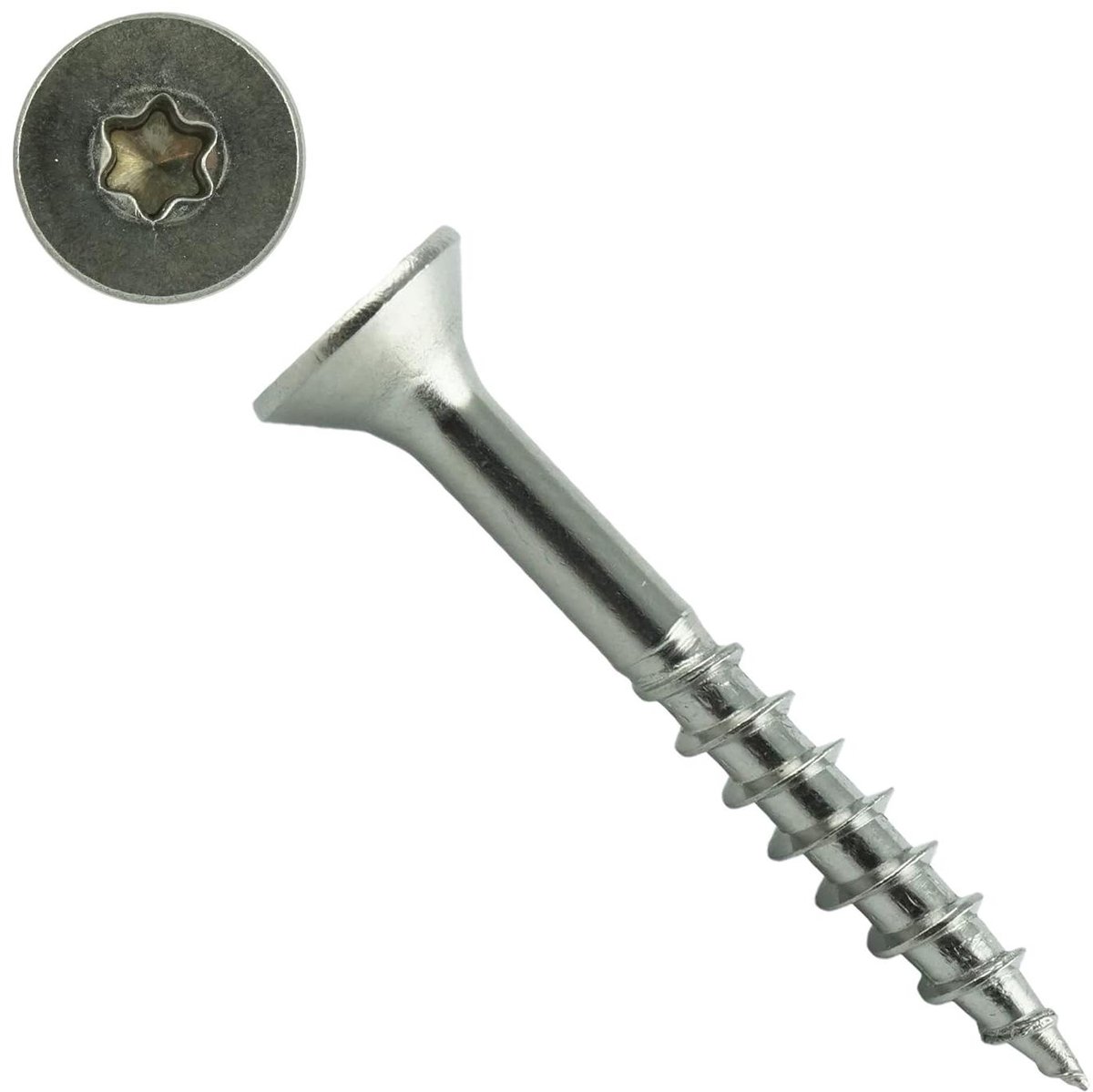 Houtbouwschroeven - Deelschroefdraad - Houtconstructies - Roestvrij staal A2 - 6x180 mm