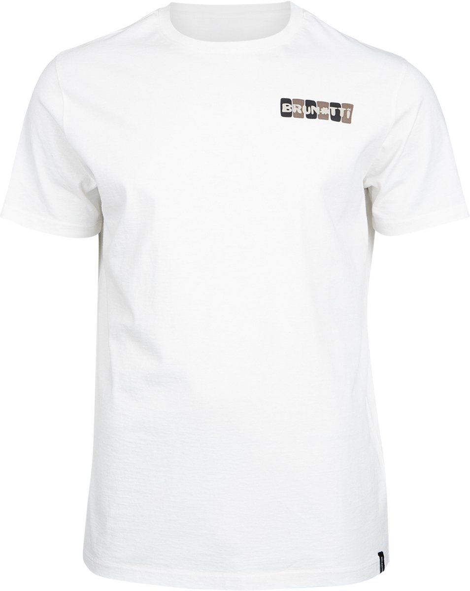 Brunotti Pietros T-Shirt Snow 100% Katoen Regular Fit Crewneck XXXL Wit