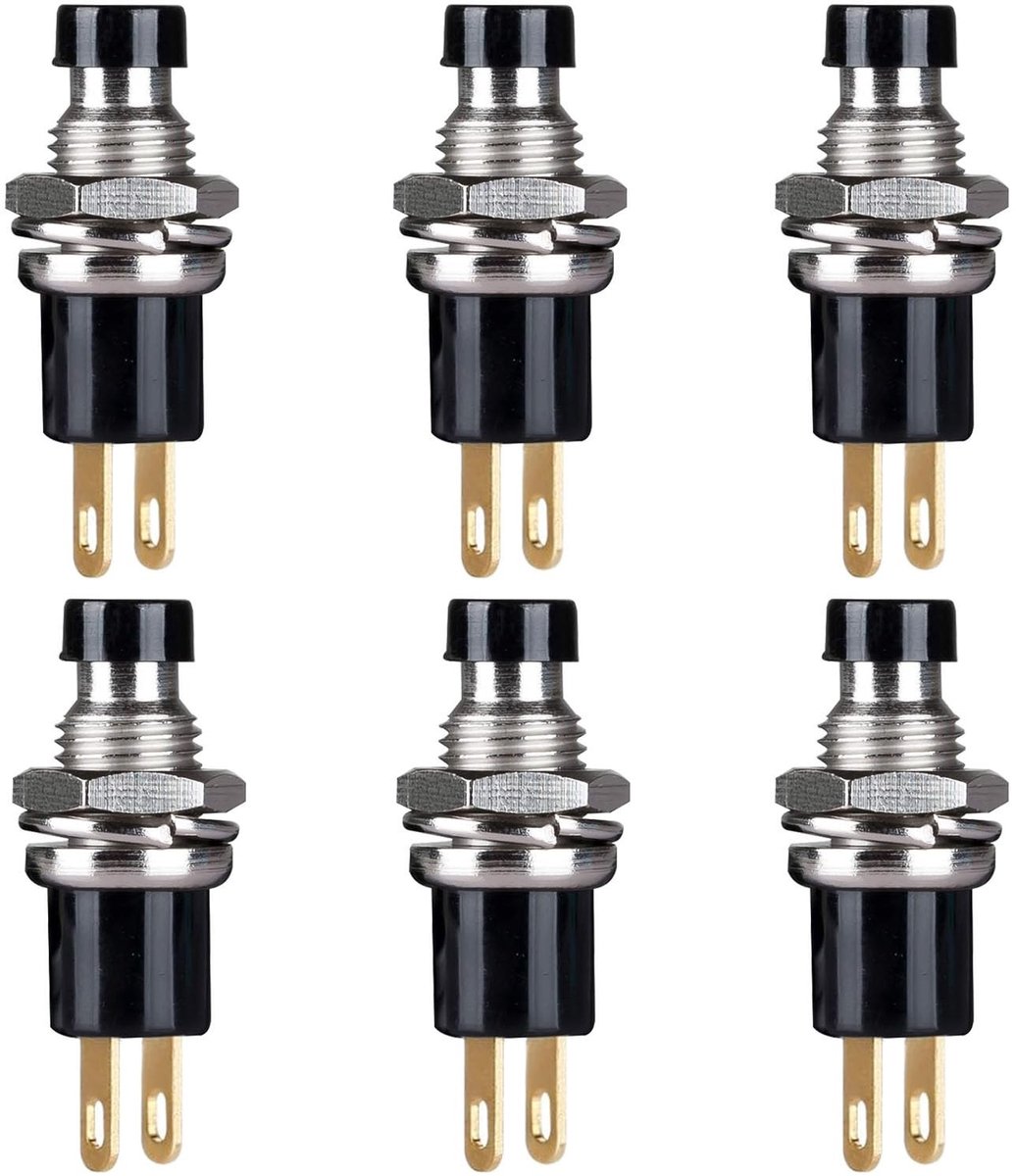 RUNCCI-YUN 6pcs Mini Drukknop Schakelaar ON/OFF voor Arduino en DIY Projecten