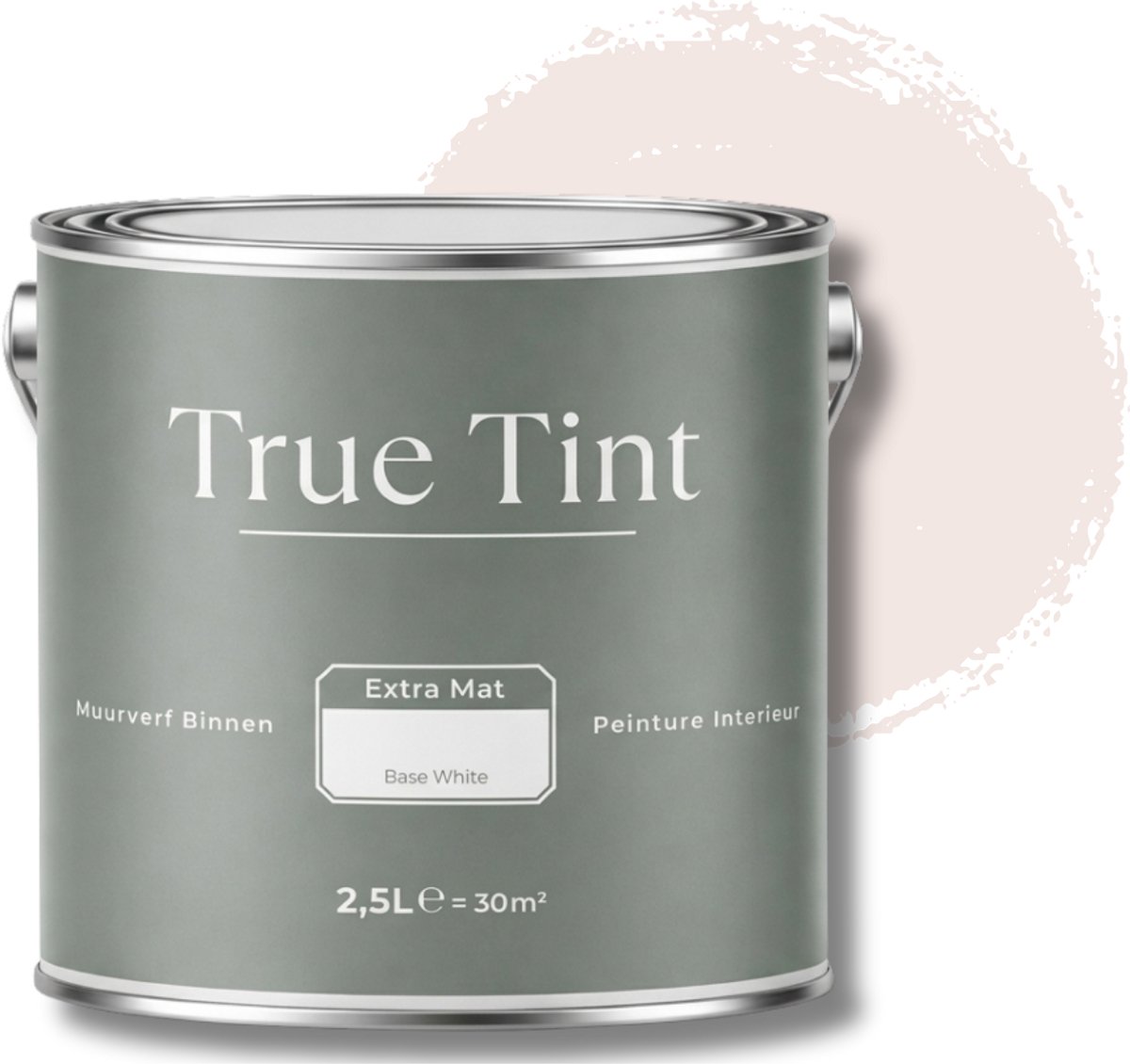 True Tint Muurverf Mat - Pastel Pink - 2,5 L - The Blush Clay Collection - Roze Matte Muurverf - Rendement 30m² - Muurverf Pastel Roze - Mengverf