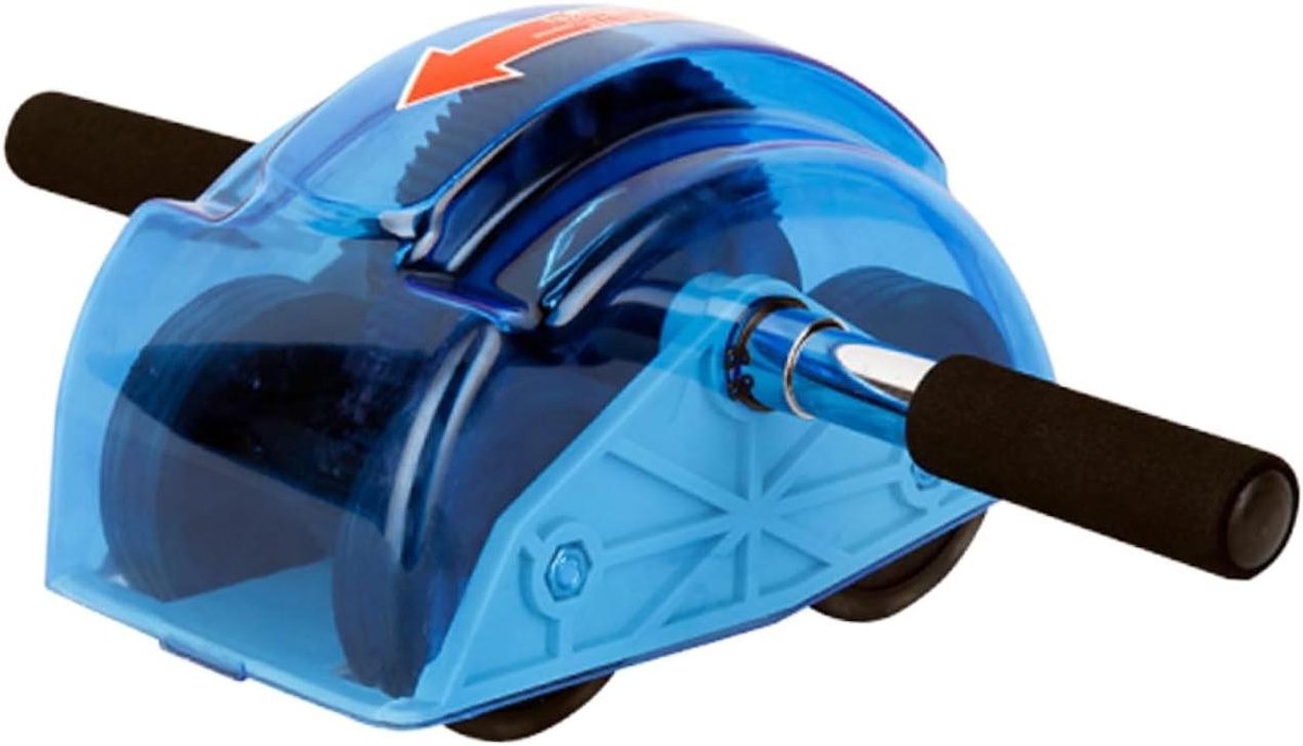 Buikspierroller - Ab roller Core trainer - Thuis sporten - Extra breed wiel - 40x16cm - Blauw