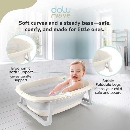 Opvouwbaar Babybadje - Compact en Ecologisch - Veilig en Comfortabel voor Baby's — afbeelding 3
