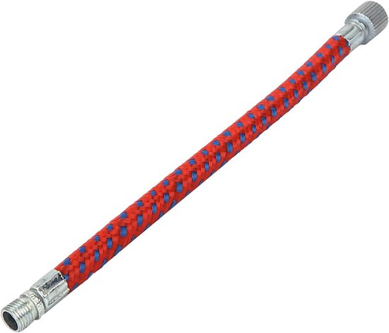 Fietspomp slang - Bandenpomp accessoire - Fietsbanden oppompen - Aluminium constructie - 16.5cm - Zilver — afbeelding 2