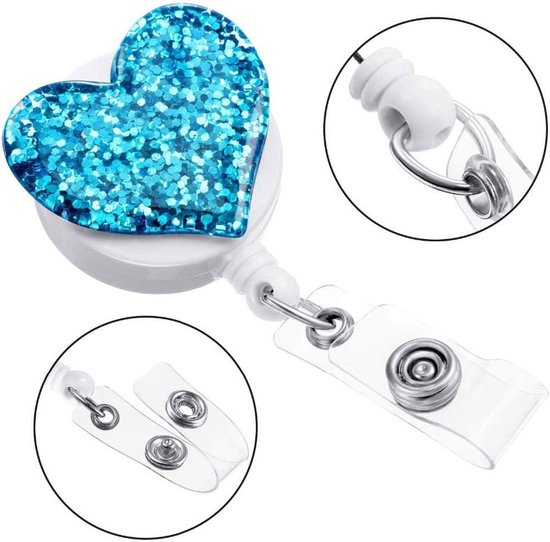 Retractable Badge Holder in 10 Kleuren - ID Badge Reel met Alligator Clip voor Kantoor, School en Zorgprofessionals — afbeelding 3