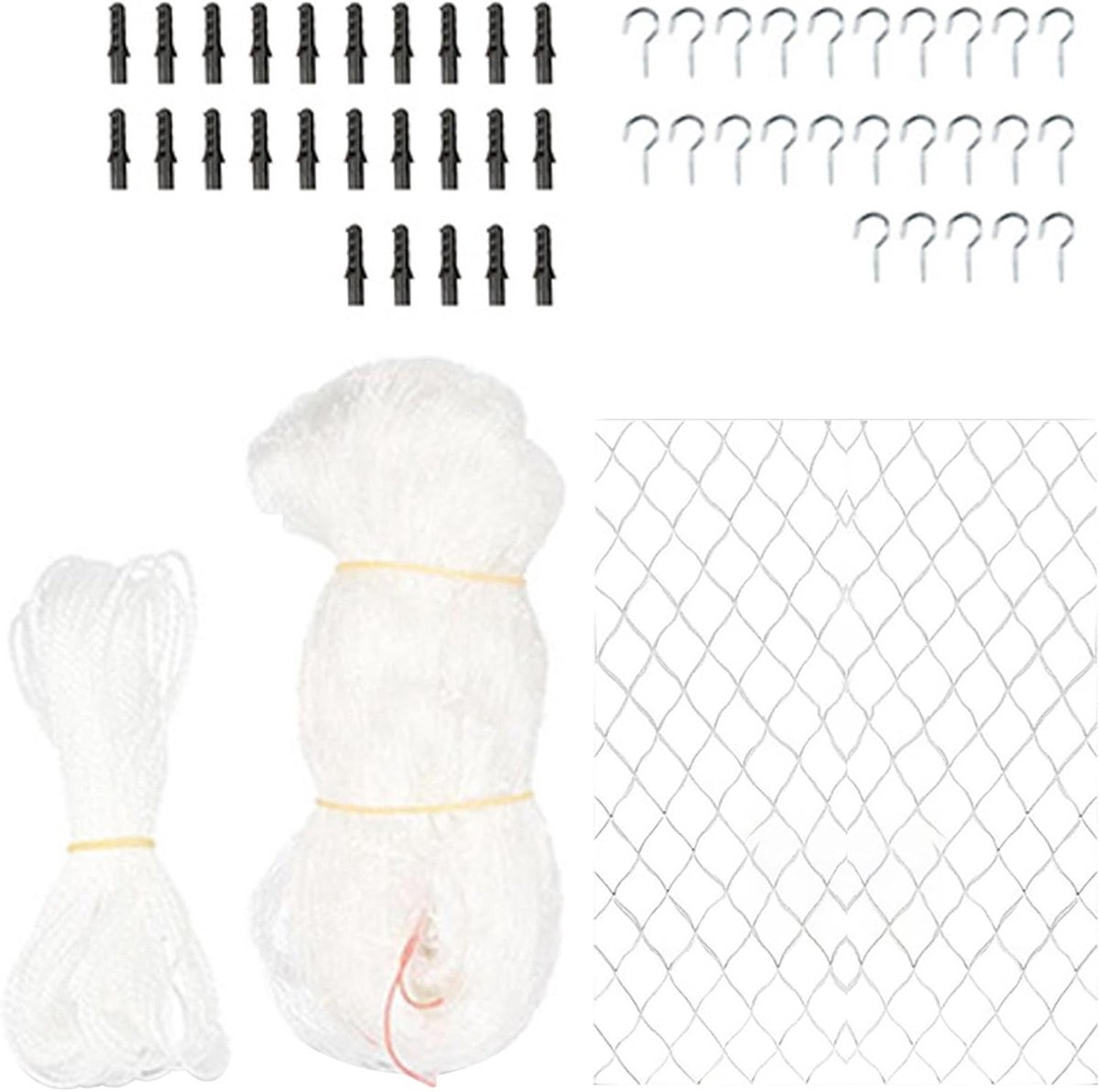 Balkonnet Huisdieren - Veiligheidsnet Katten - Buiten Veiligheid - Scheurbestendig Materiaal - 6 x 3 Meter - Transparant