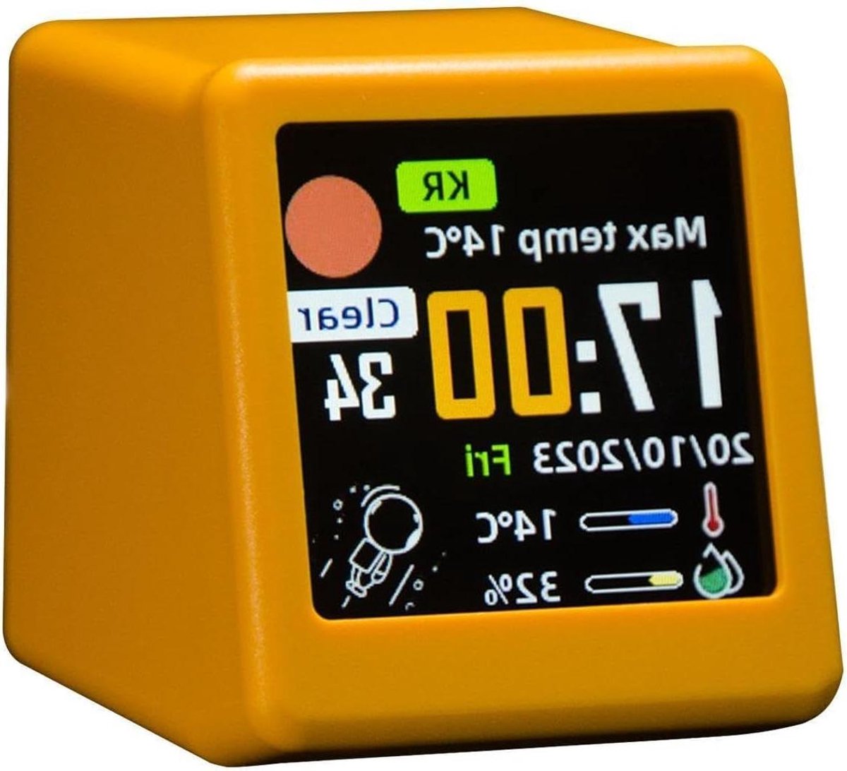 Digitale Klok Weer - LCD Display - Dagelijkse Planning - Wifi Connectie - 7 cm Breed - Zwart