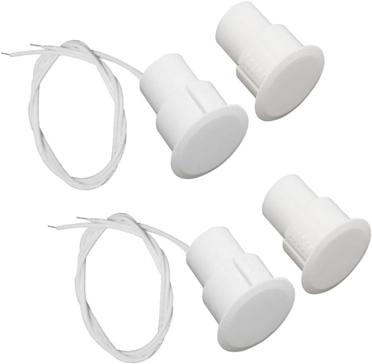 Magnetische Schakelaars - Deurcontact Sensor - Beveiliging Thuis - Normaal Gesloten NC - 2 Stuks - Wit