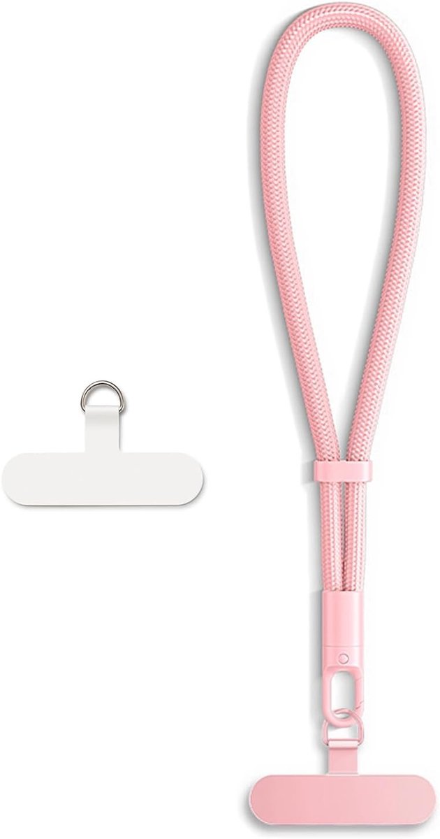 Korte Telefoon Lanyard met Polsband, Ideaal voor Smartphone en Sleutels, Verstelbaar en Duurzaam