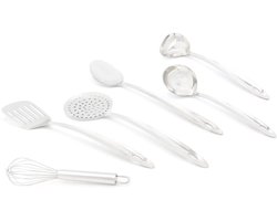 Keukengadgetset, roestvrij staal, 6 stuks