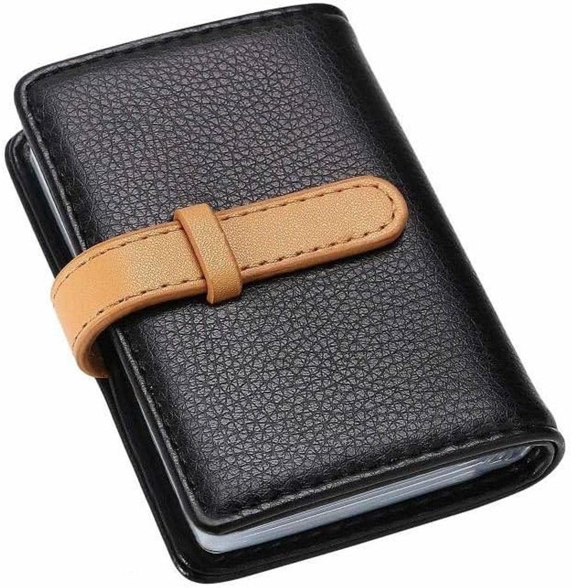 Elegante Kaarthouder voor 26 Creditcards en 52 Visitekaarten - Stijlvolle Folder voor Dames en Heren in Zwart