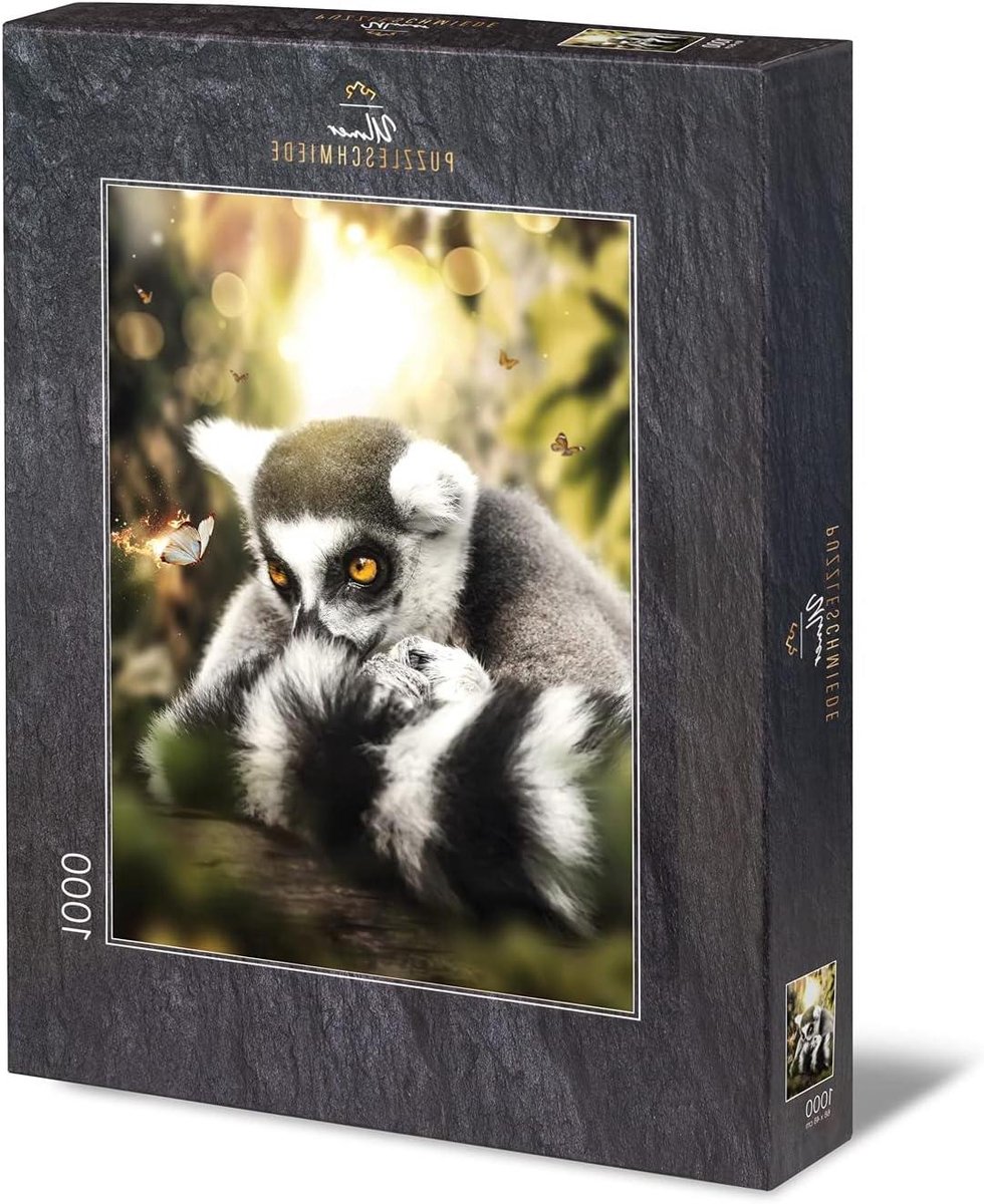 Legpuzzel Mystiek Madagaskar - Puzzel Dieren Jungle - Ontspannen Puzzelen - Premium Karton 1.9mm - 68 x 48 cm - Multicolor