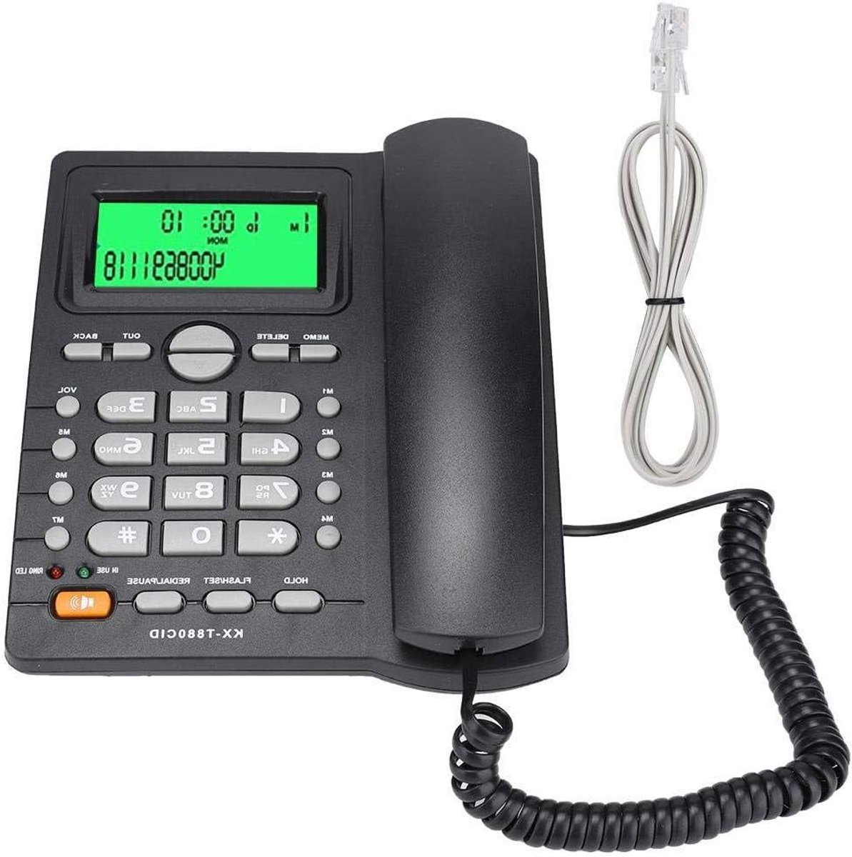 Vaste Telefoon - Kantoor Telefoon Bureau - Zakelijk Bellen - Ruisonderdrukking Helder Geluid - 677 gram - Zwart
