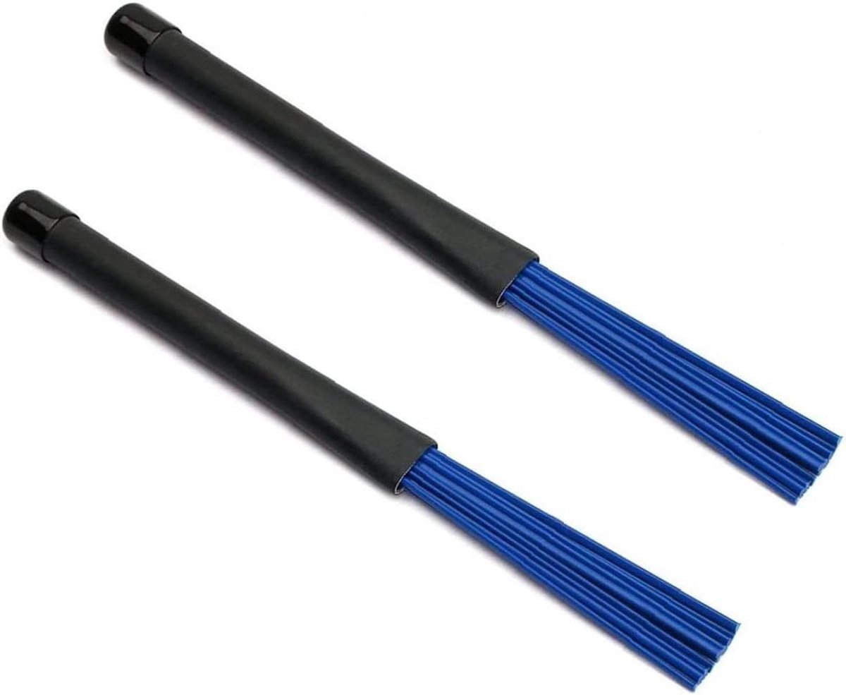 Drum Borstels - Percussie Borstels - Muziek Maken - Intrekbare Nylon Borstels - 23 cm - Zwart