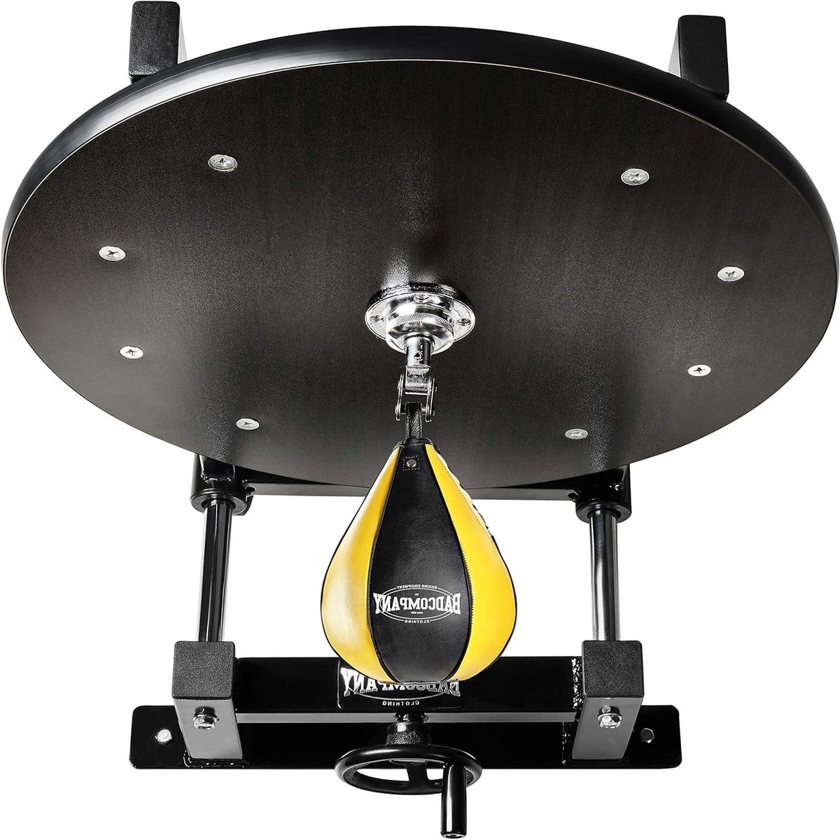Speedball Platform Set - Boksbalplatform Bokszakplatform - Boksen Trainen - Wandmontage Stabiel Frame - 77.5 cm Hoog - Zwart Geel