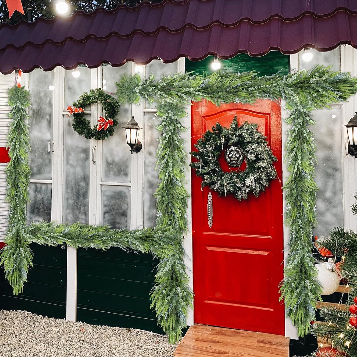 Kerstslinger - Ceder Guirlande - Kerstversiering - Handgemaakt - 274 cm - Groen – foto 2