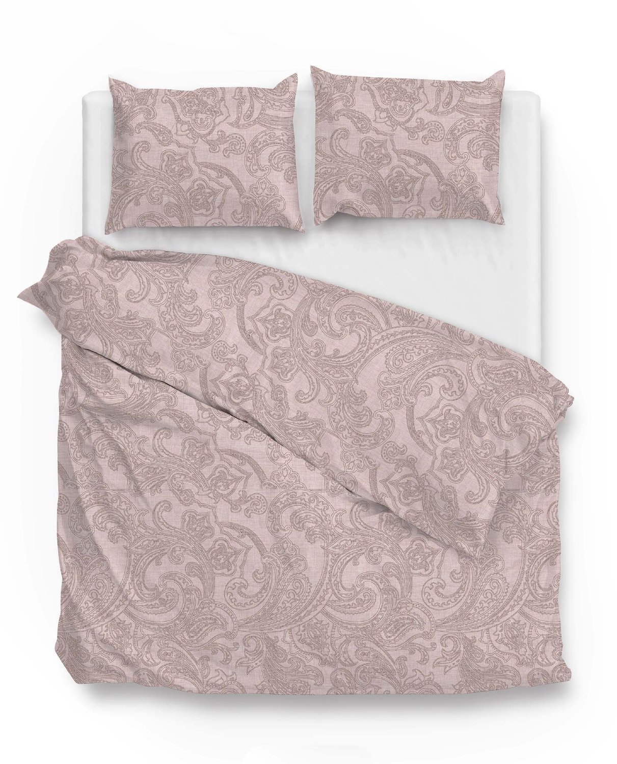 Zohome Dekbedovertrek Paisley-di-Lino - Abstract Bedlinnen - Beige - Dekbedhoes van 100% Katoen, foto 2