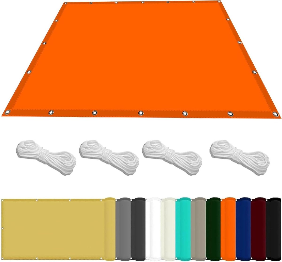 Camping Tarp - Zonnedoek Luifel - Buiten Beschutting - Waterafstotend Polyester - 1.8x2.4m - Oranje