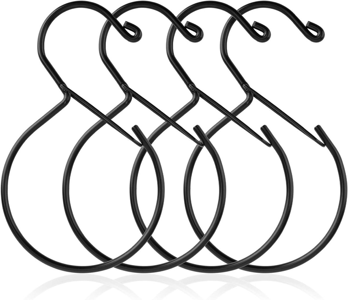 Gordelhangers - Stropdas Organizer - Kast Opbergen - Roestvrij Staal - 4 stuks - Zwart