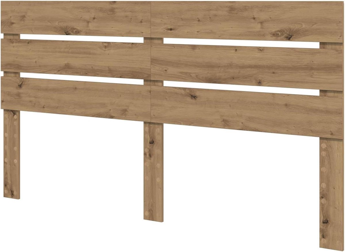 Hoofdbord Hout - Bedombouw Decoratie - Slaapkamer Inrichten - Verwerkt Hout - 200 cm - Eiken