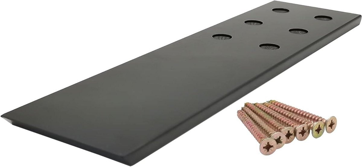 Zware Plankbeugels - Zwevende Steunen - Aanrecht Ondersteunen - Verborgen Montage - 25.4 cm - Zwart