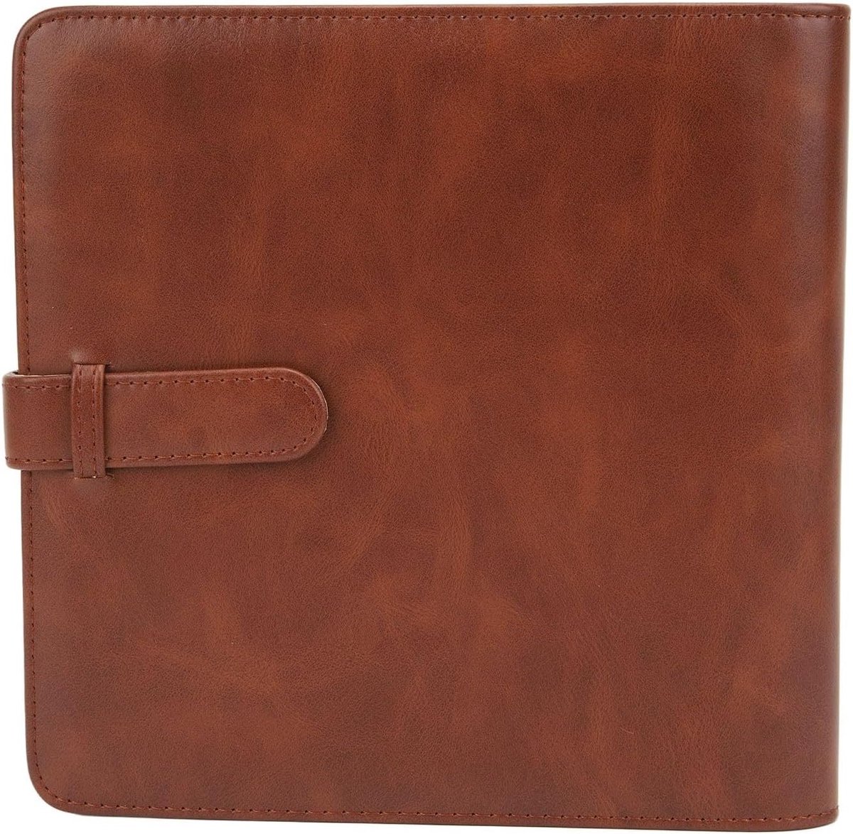 Fotoboek van PU-leer met 288 vakken, 3 inch, bruine portefeuilleontwerp voor bruiloften en herinneringen, scrapbook compatibel met 12x11 inch foto's