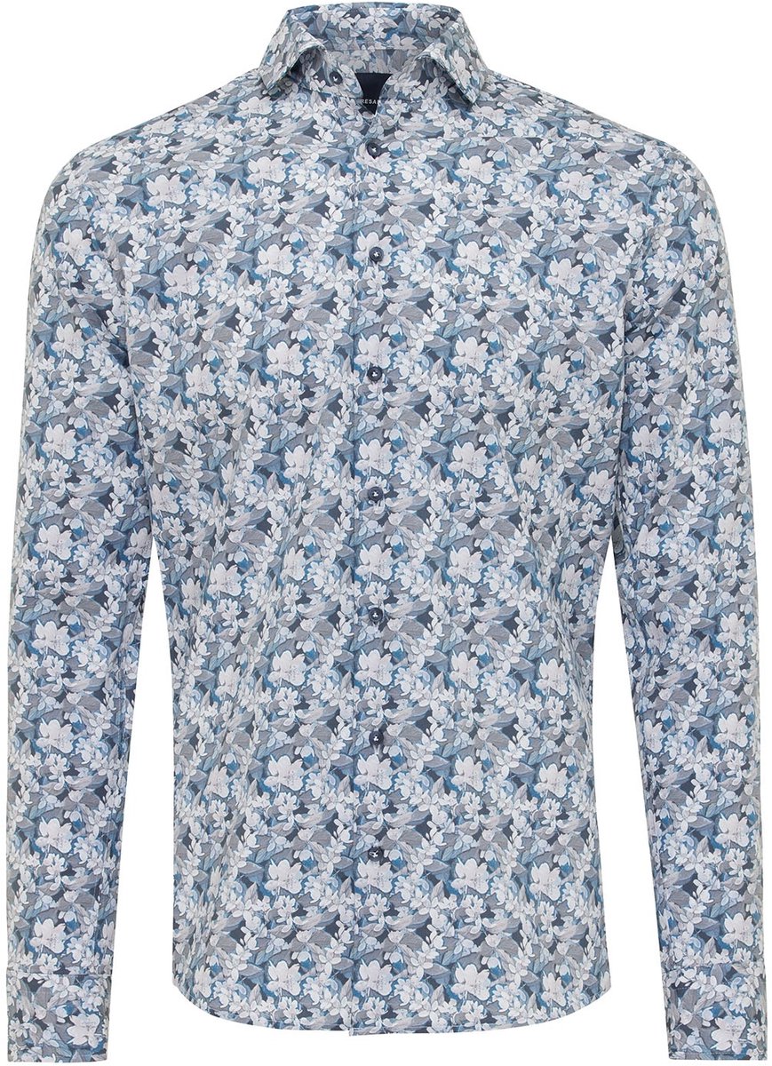 Tresanti DEVONTE Shirt with watercolor flowers Turquoise (TRSHIE398 - 806)