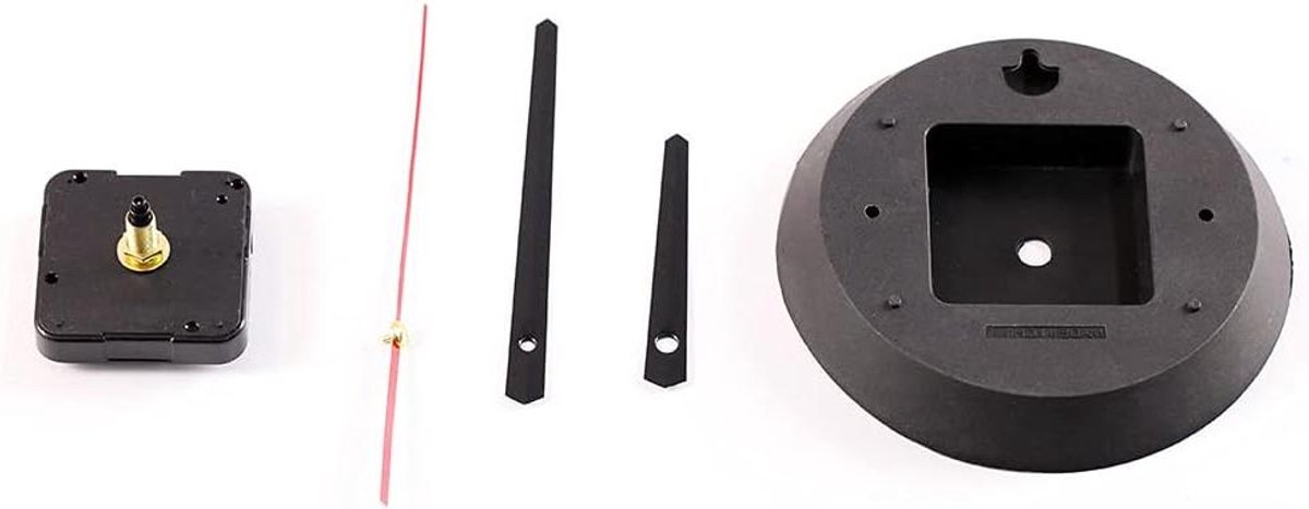 Klok maken Set - Uurwerk Vervanging - Klok Repareren - Met Alle Onderdelen - Standaard Maat - Zwart