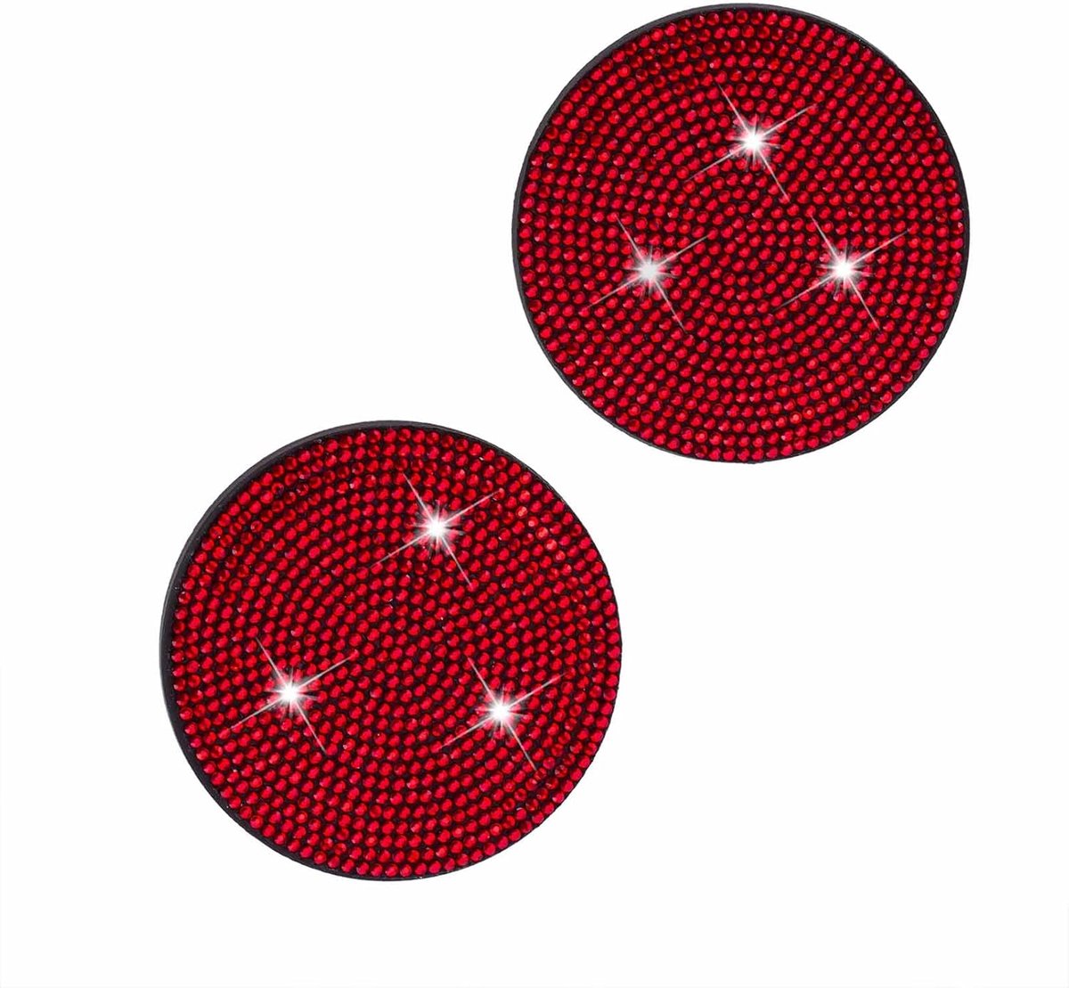 Bling Cup Holder Coasters - Auto Onderzetters - Auto Interieur - Anti-Slip Ontwerp - 7 cm - Wit
