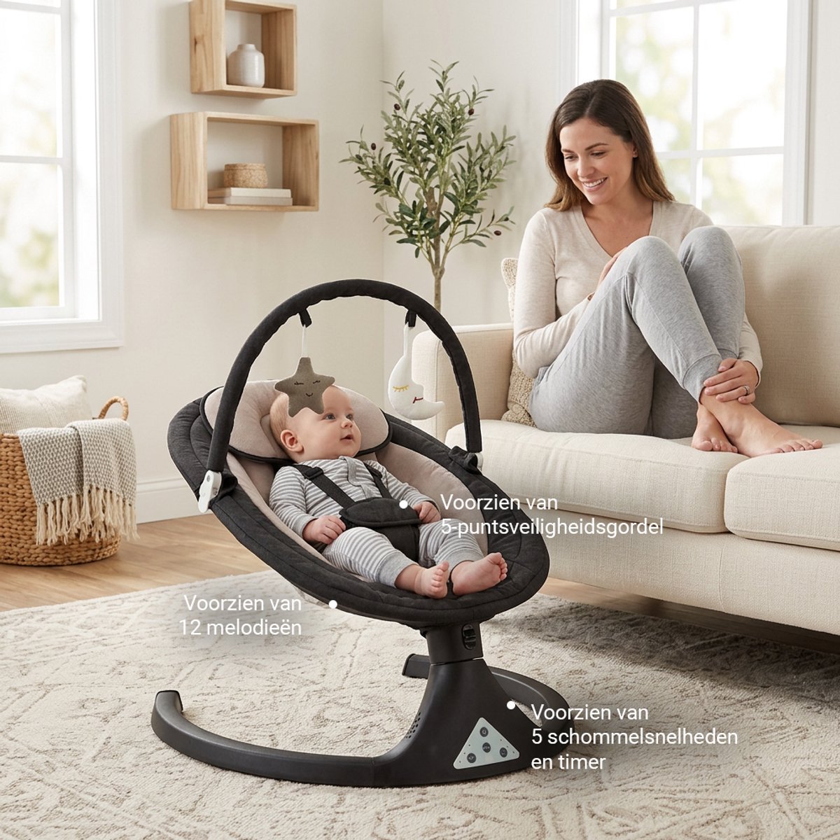 Novi Baby Nola Swing Wipstoel - Schommelstoel - Bouncer thumbnail 4