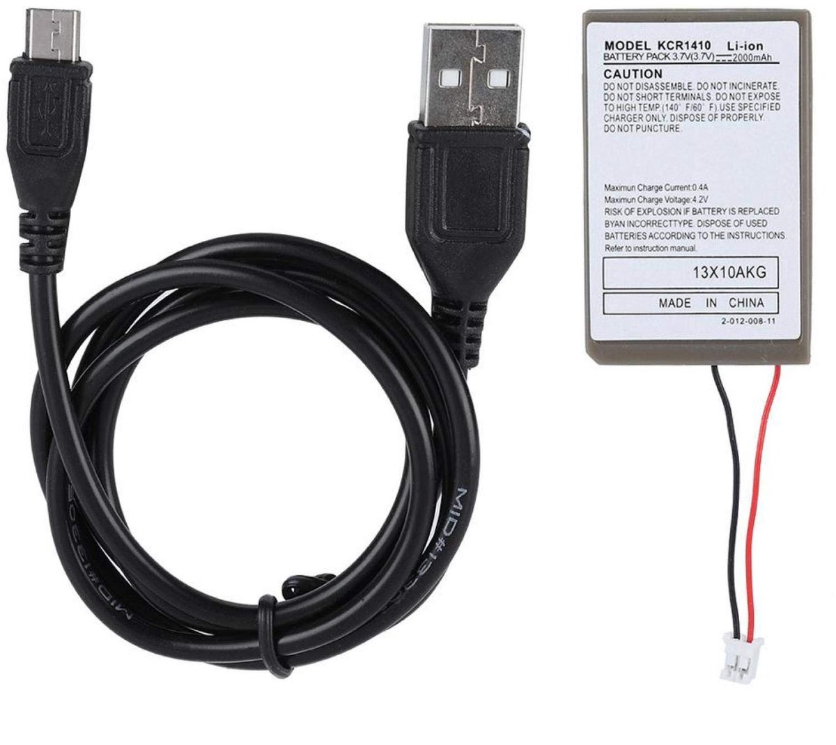 Store_8 - Batterijcontroller oplaadset - Oplaadbare batterij - Oplaadindicator - Compact formaat - USB-kabel - Geschikt voor PS4-controller - Inclu...