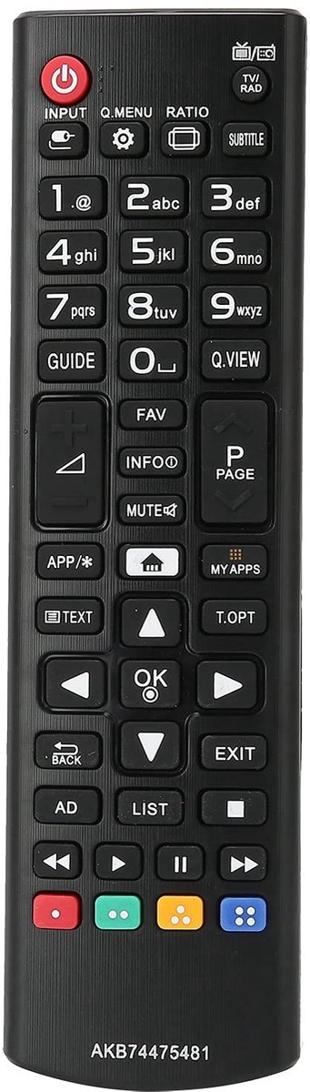 ONF3 - Afstandsbediening - Geschikt voor TV - Geen programmeren nodig - Zwart - Gebruiksvriendelijk - Batterij niet inbegrepen - Voor verschille...