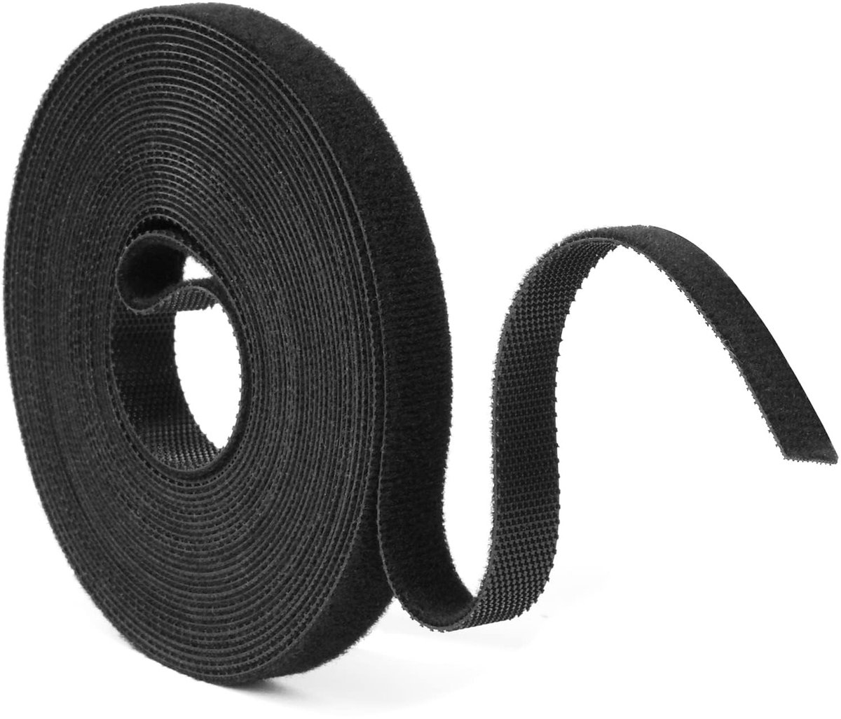 SPHProducts - Fastening Tape - Herbruikbare Kabelbinders - 10mm x 5m - Zwart - Kabelbeheer - Ideaal voor thuis en kantoor - Handig voor organisatie