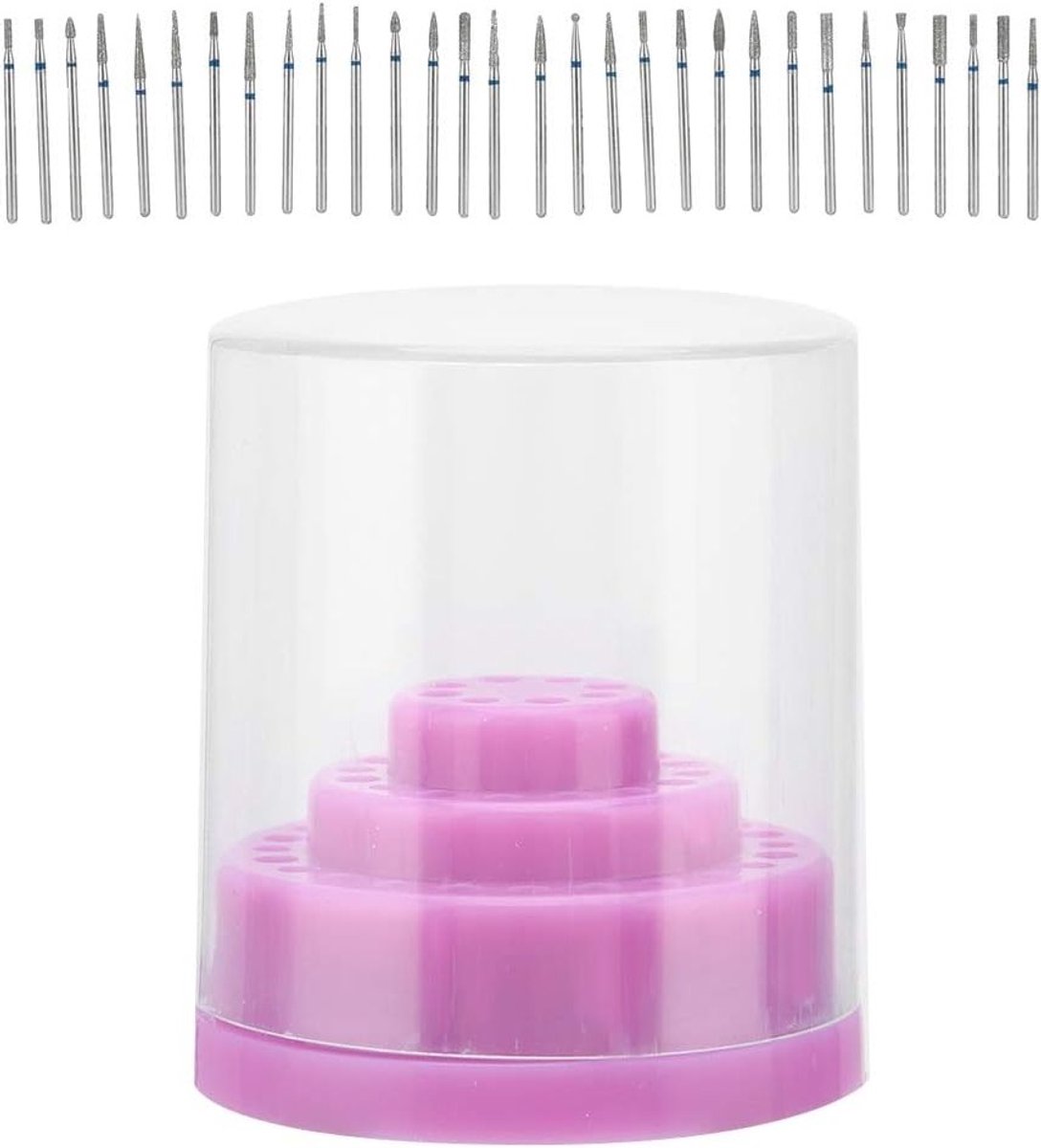 Professionele Opbergdoos voor Nagelboorbits met 48 Slots - Perfect voor Nagelkunst, Polijsten en Opslag