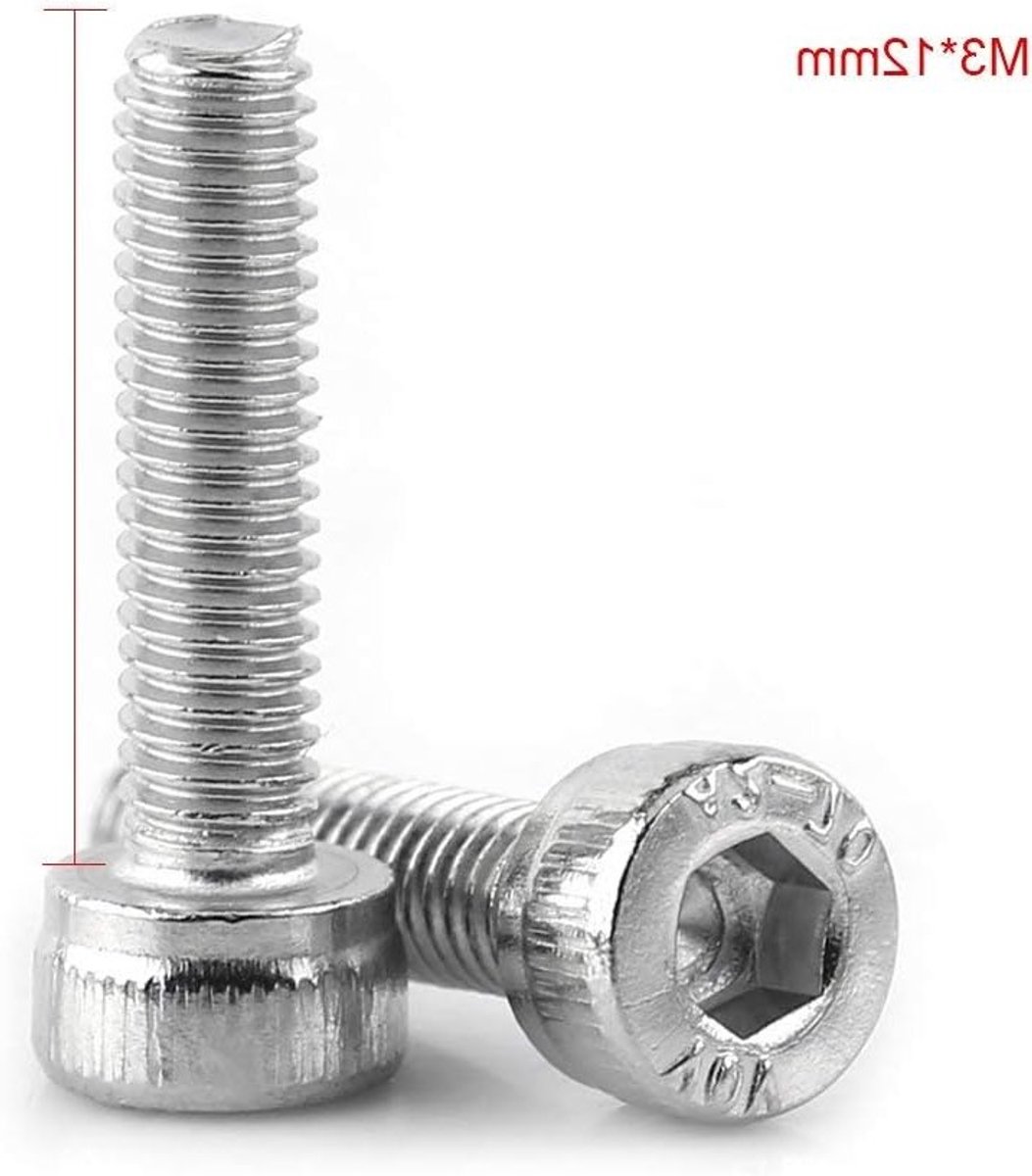 RVS Hexagonale Cilinderkop Bouten en Schroeven M3 6/8/10/12/14/16/18/20/22/25/30mm - Duurzaam, Corrosiebestendig en Precisie Ontwerp
