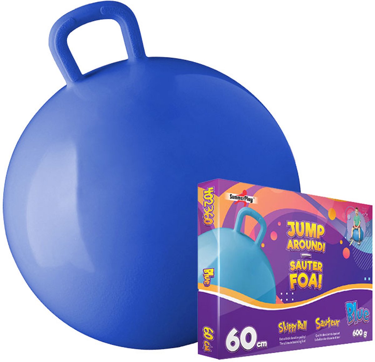 Skippybal Blauw 60cm — afbeelding 5