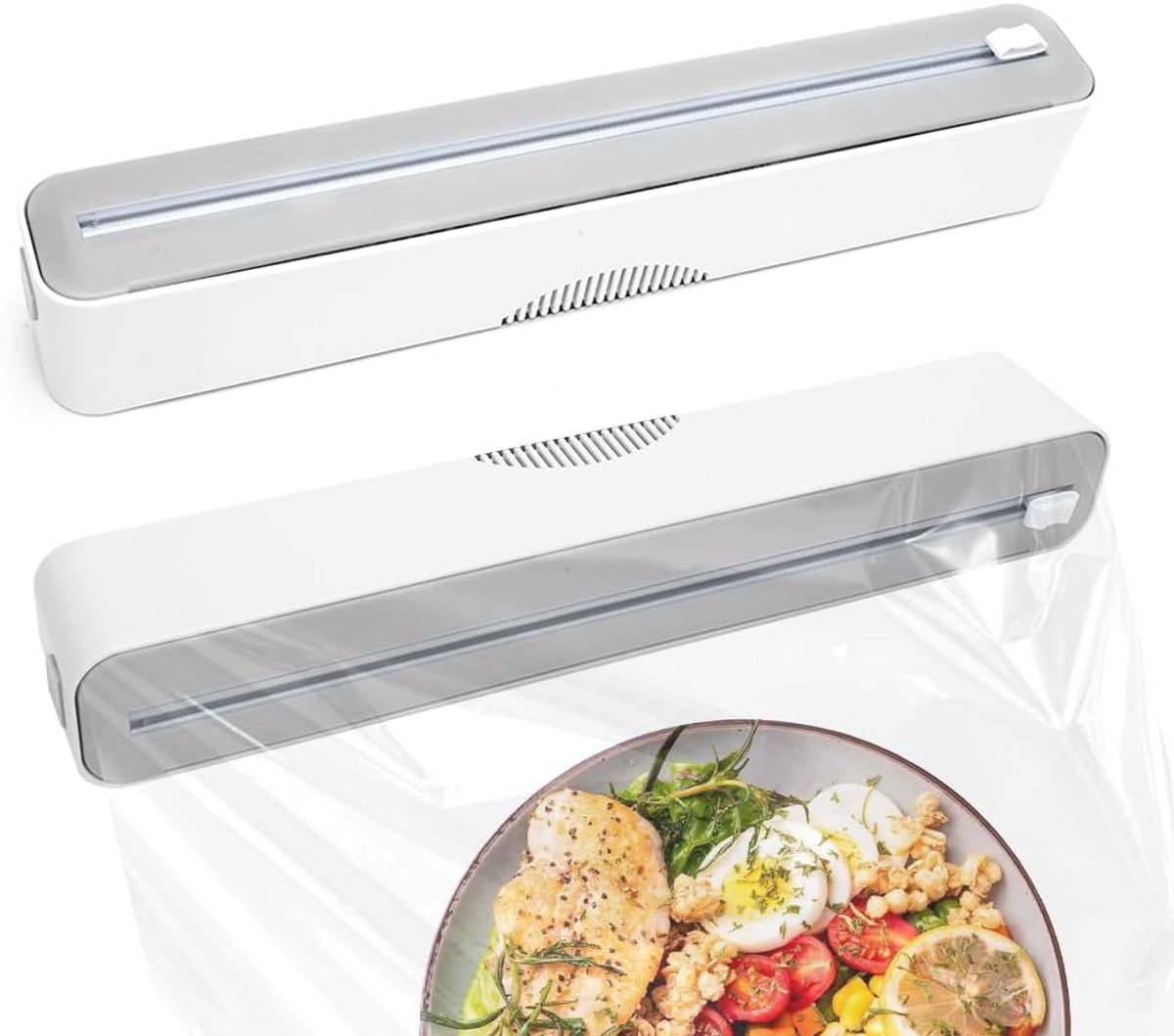Magnetische Klevende Folie Dispenser - Aluminium Folie Dispenser met Klevende Film Snijder - Keuken Organizer - Folie Houder