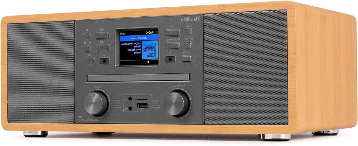 Internetradio met CD Speler - DAB Radio Bluetooth - Muziek Streamen Luisteren - 60W Stereo Geluid