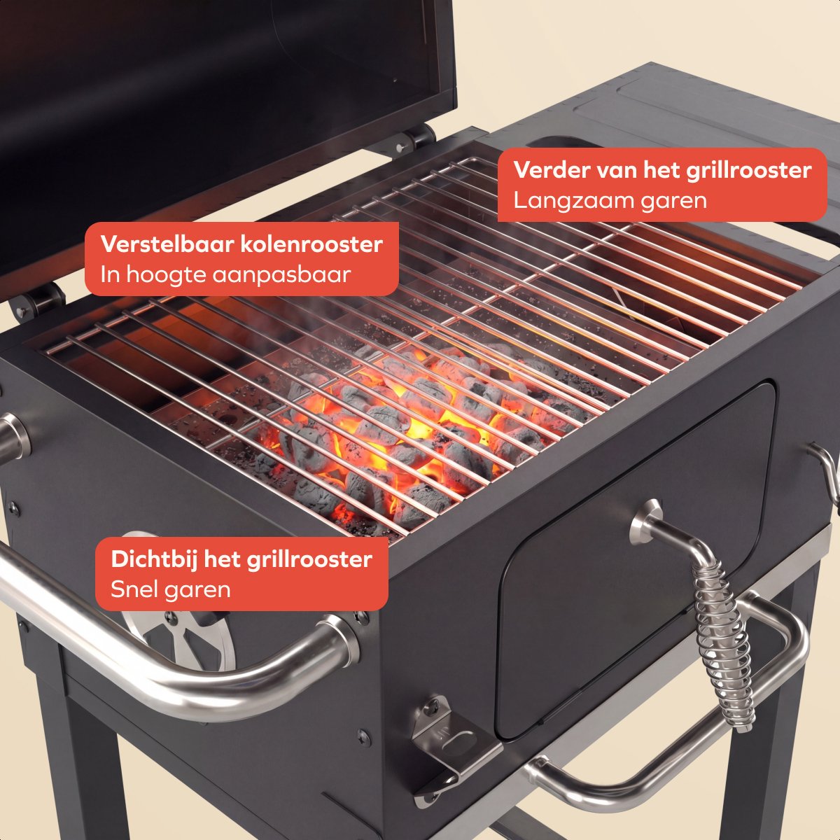 KitchenBrothers Houtskool BBQ Midi - Barbecue Houtskool thumbnail 5