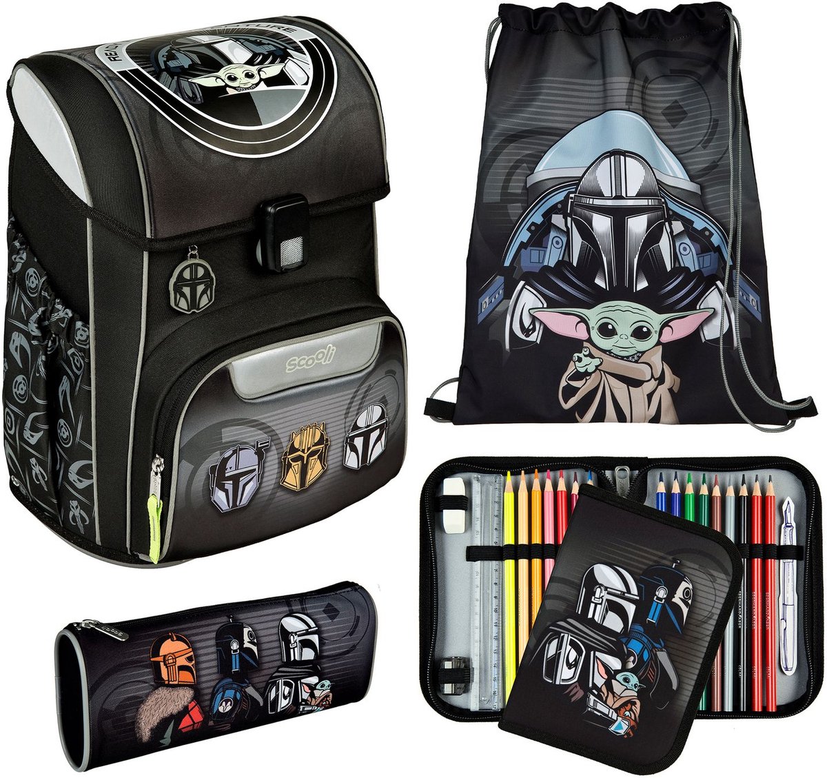 Scooli schooltas EasyStart Schulranzen-Set 5-delig Star Wars zwart