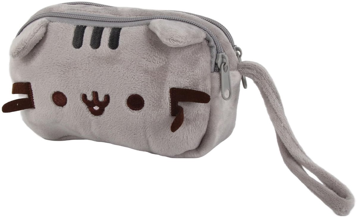 Dailygoods- Kattentoilettas - Make-up Tas met Spiegel - Zacht Canvas - Ruime Binnenruimte - Handvat - Praktisch voor Op Reis - Make-uptas